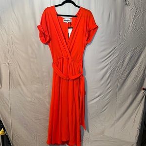 Meghan Jasmine Faux Wrap Maxi Dress Size XL NWT